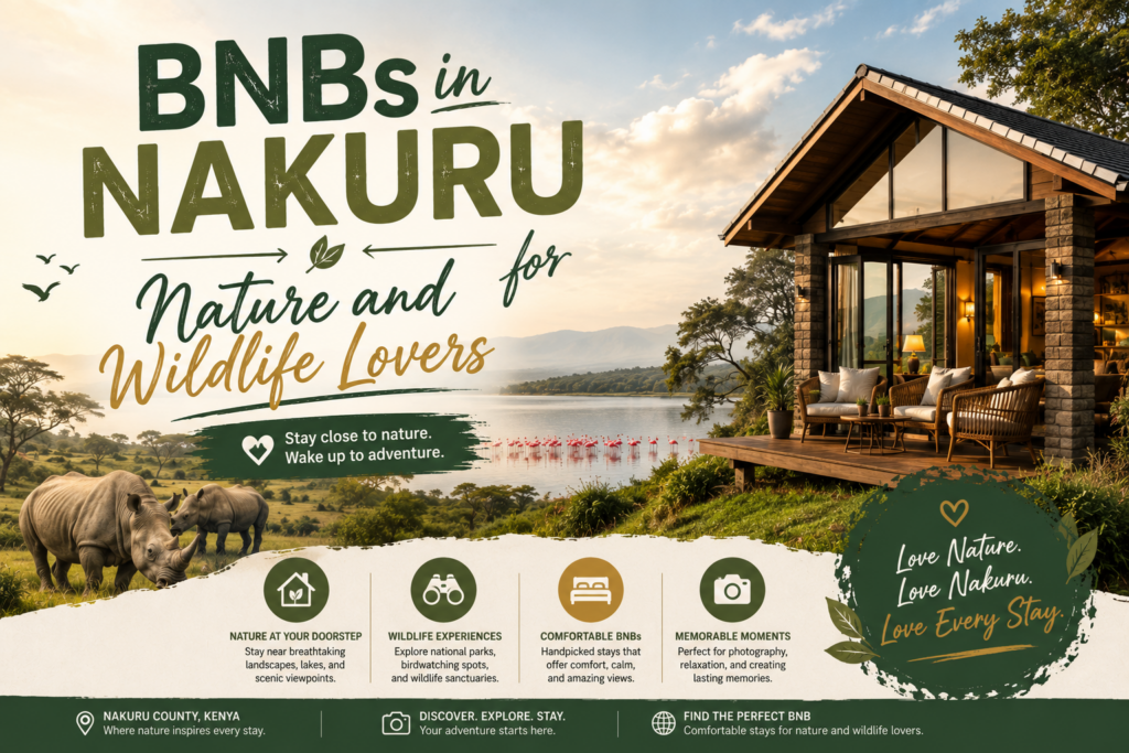 BNBs in Nakuru for Nature and Wildlife Lovers
