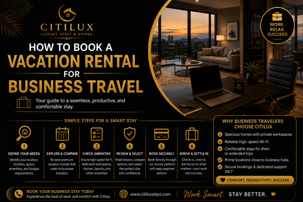 How to Book a Vacation Rental for Business Travel