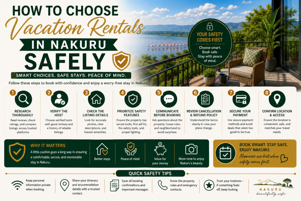 How to Choose Vacation Rentals in Nakuru Safely