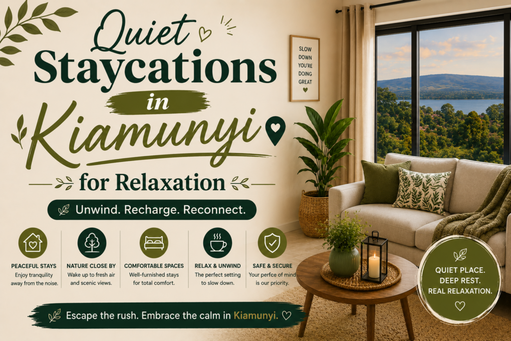 Quiet Staycations in Kiamunyi for Relaxation