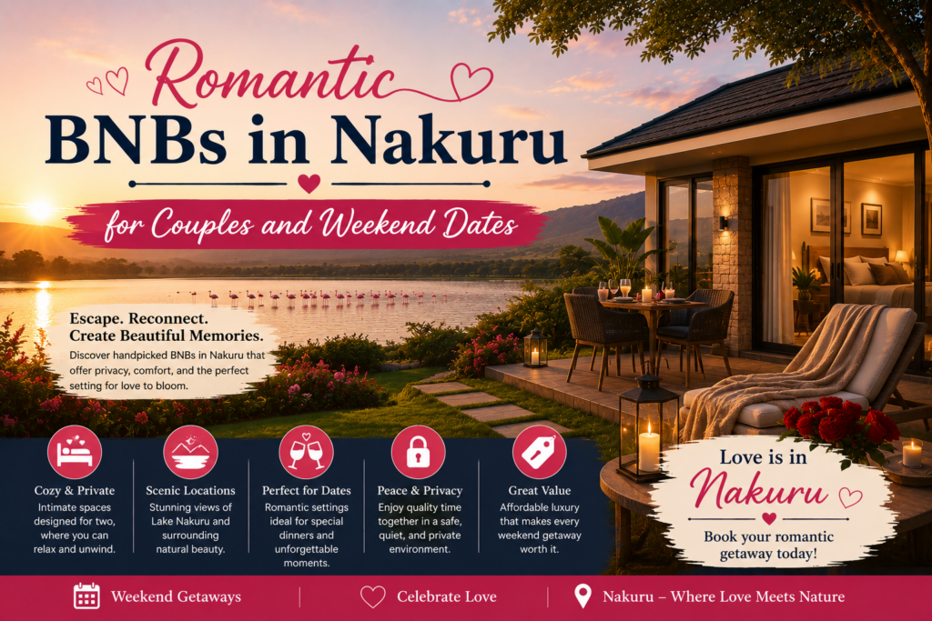 Romantic BNBs in Nakuru for Couples and Weekend Dates